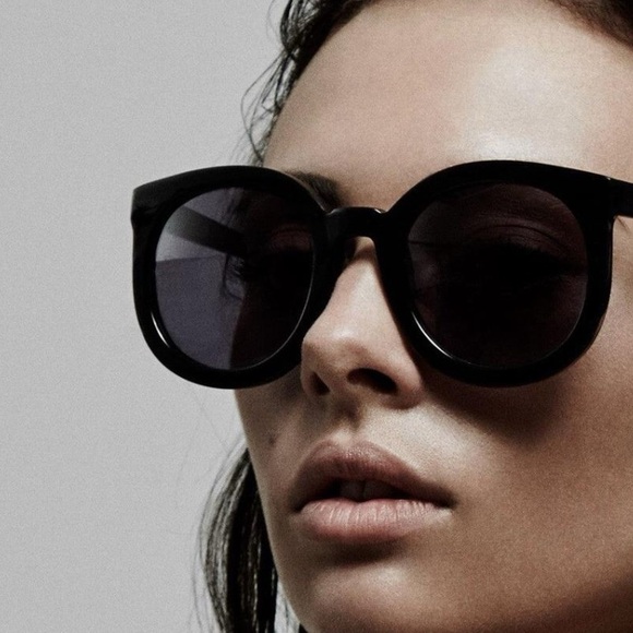Karen Walker Accessories - Karen Walker Black Super Duper Strength Black Sunglasses. Discontinued style.